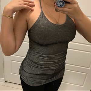 Woman’s Metallic Top With Back Chain